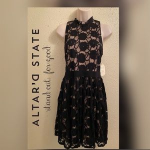 Altar’d state lace black/ nude dress size Large
